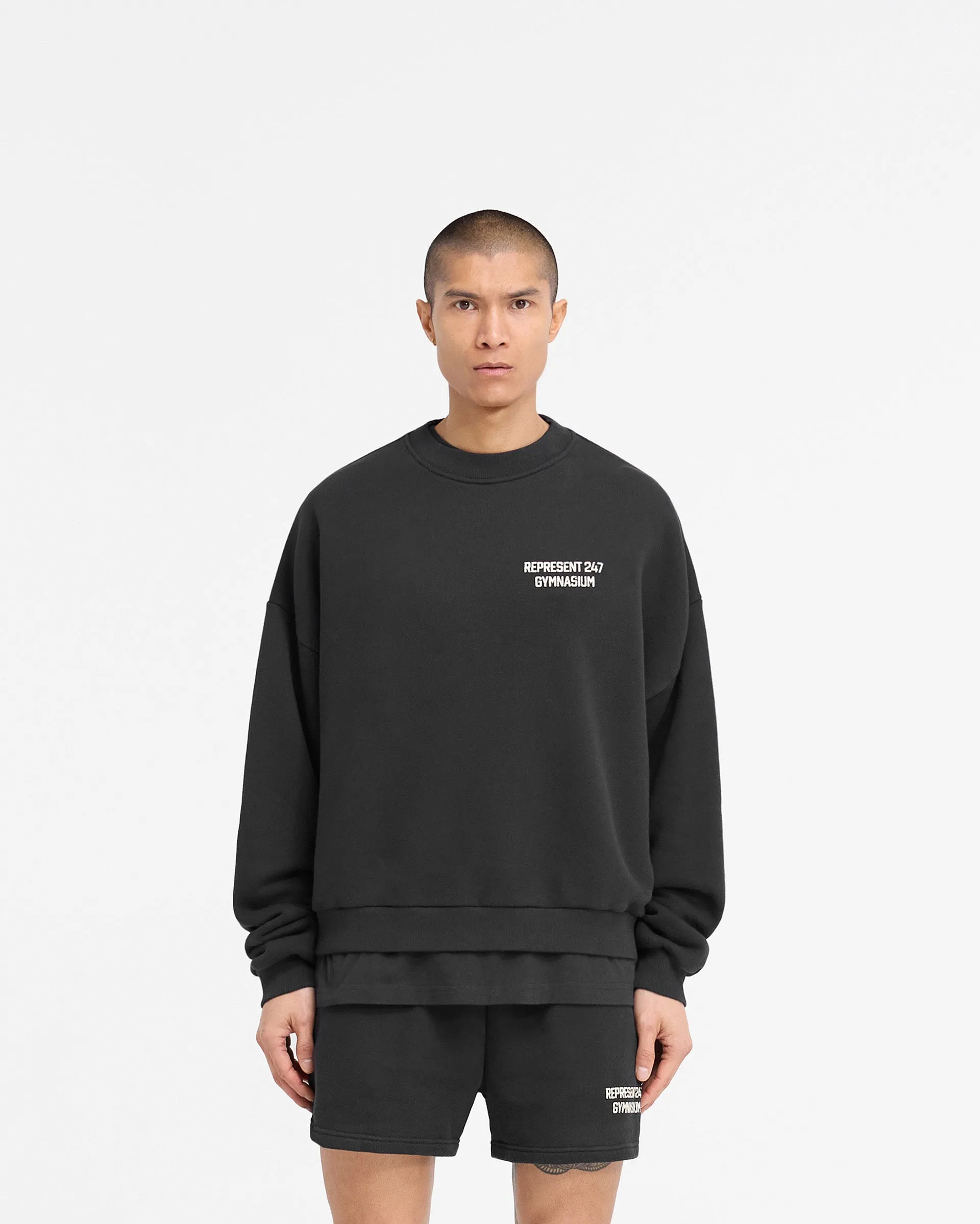 247 Gymnasium Boxy Sweater - Off Black