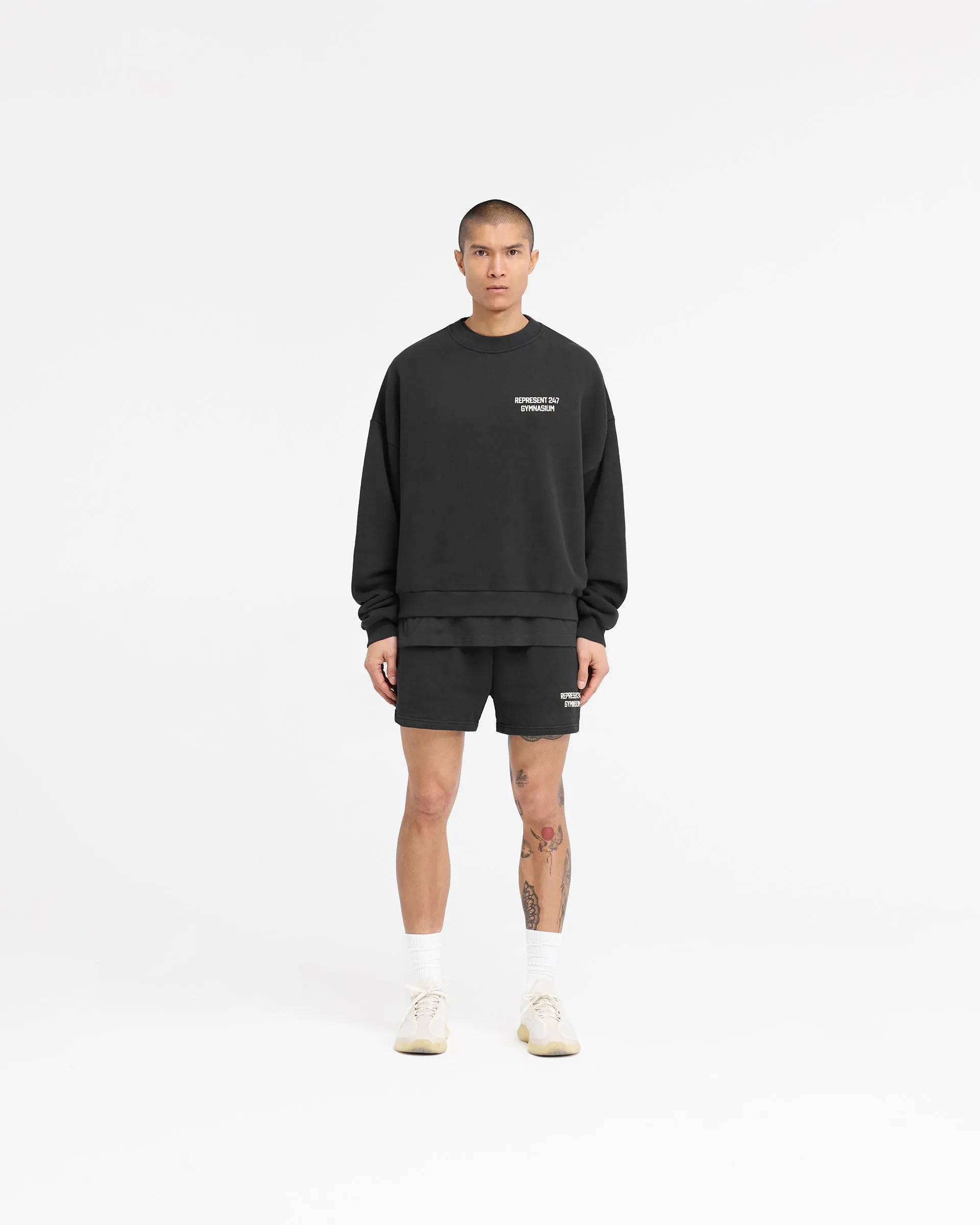 247 Gymnasium Boxy Sweater - Off Black