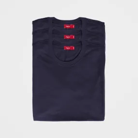 3 Pack | Men’s T-Shirts, Recycled Cotton, Midnight