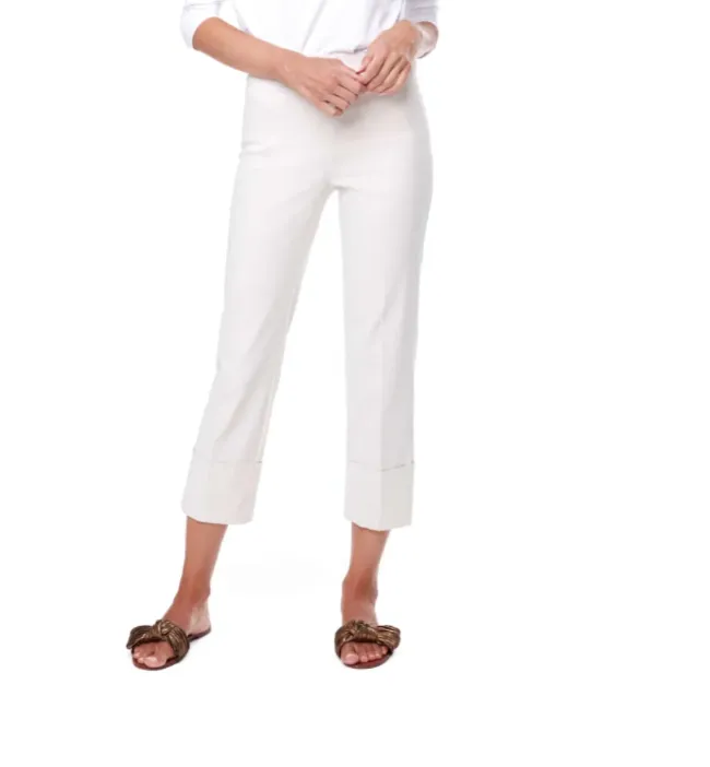 67766 Linen Crop Stretch Pant