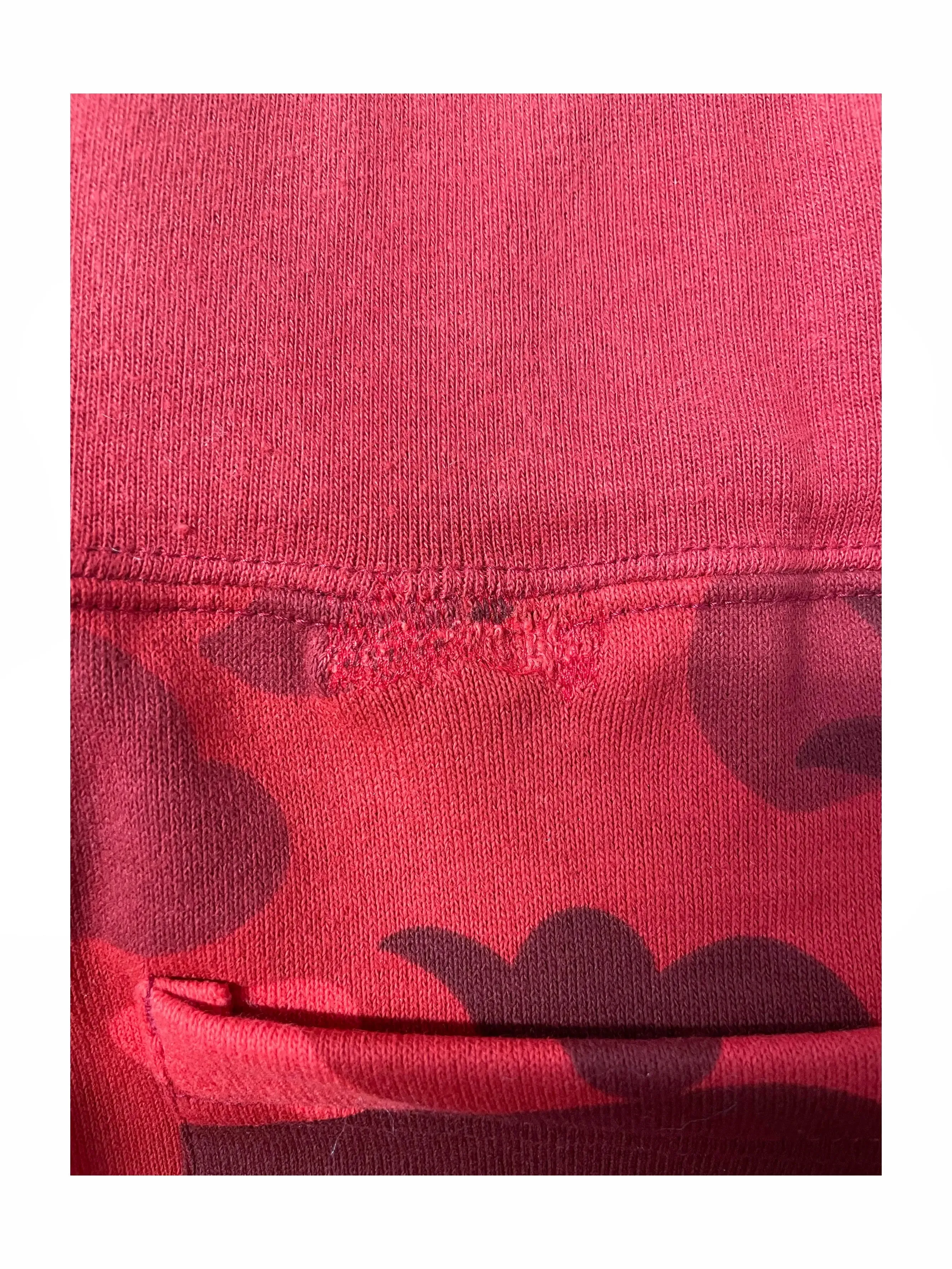 A Bathing Ape Colour Camo Shark Sweat Shorts Red (FLAWED)