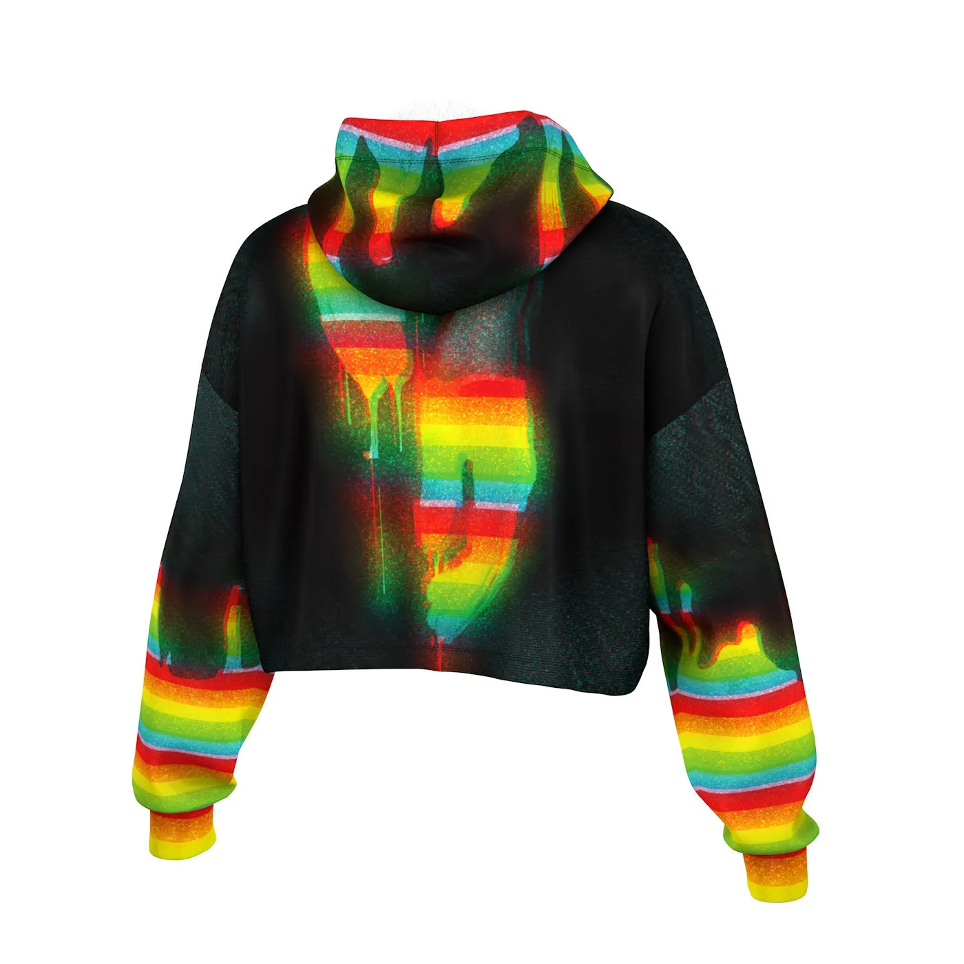 A Handful Rainbow Cropped Hoodie