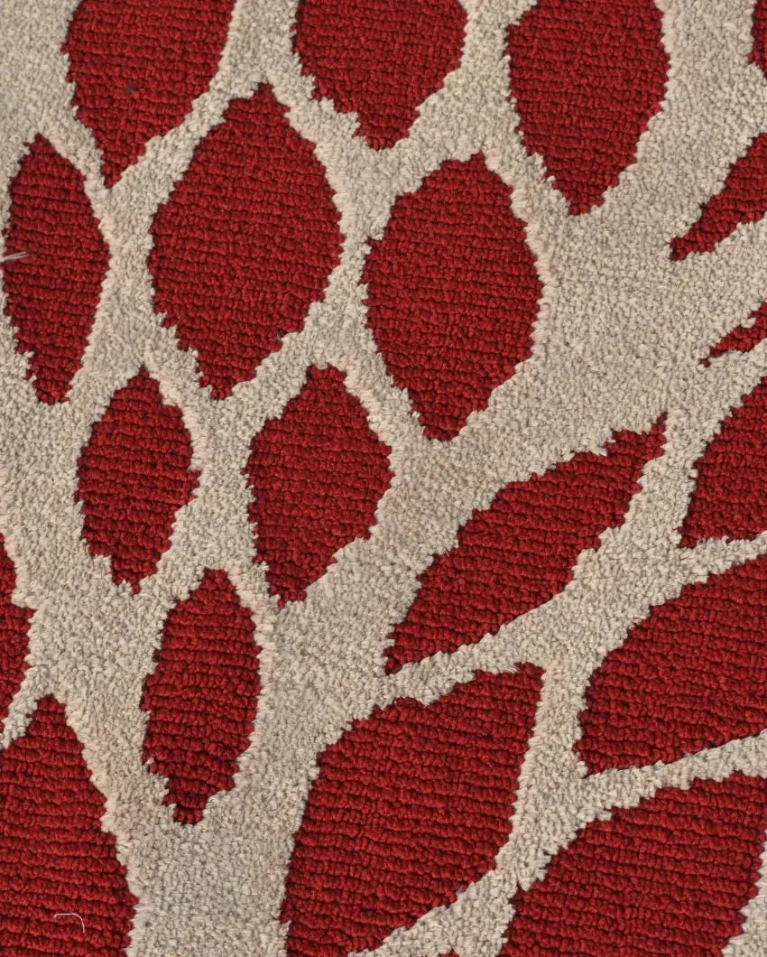 Abstract Innovative Red Polyester Carpet