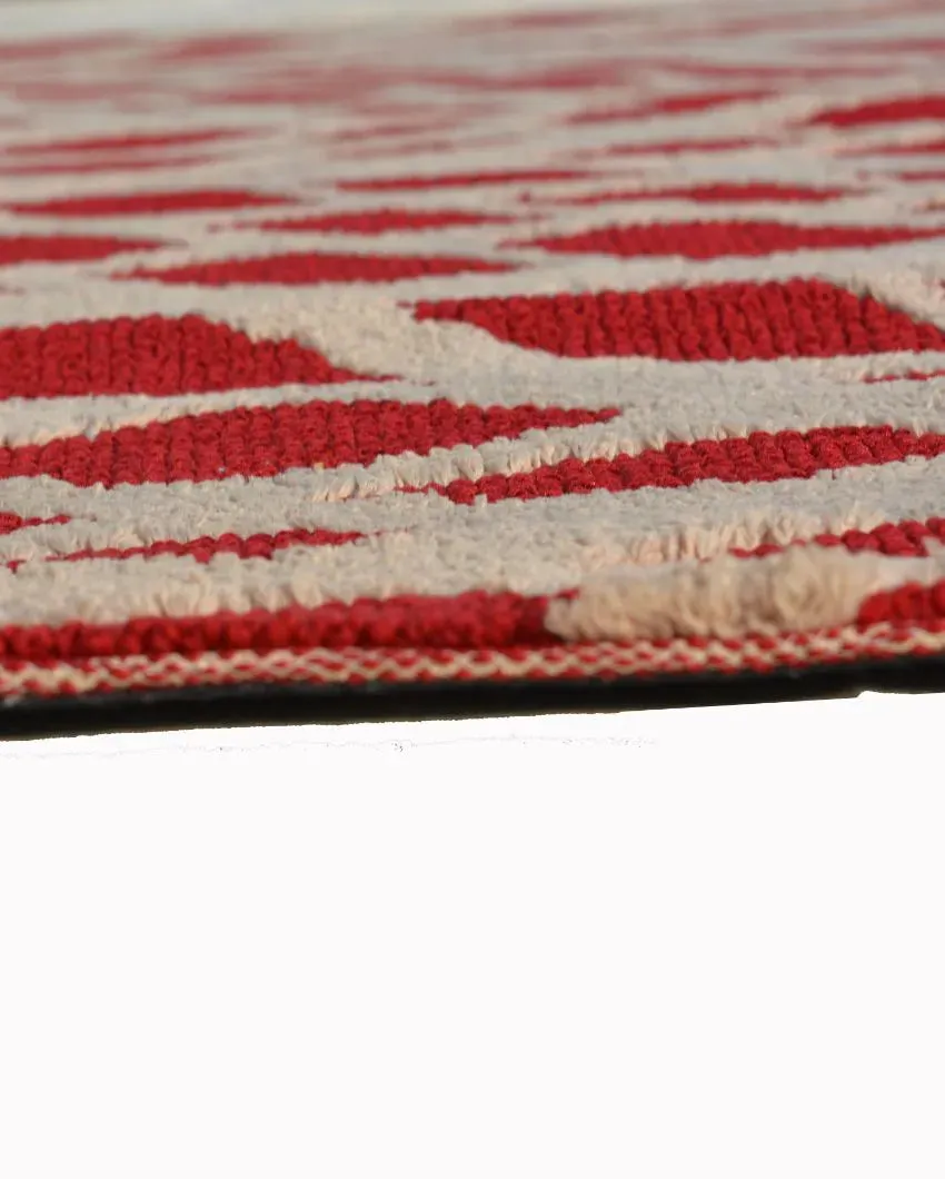 Abstract Innovative Red Polyester Carpet