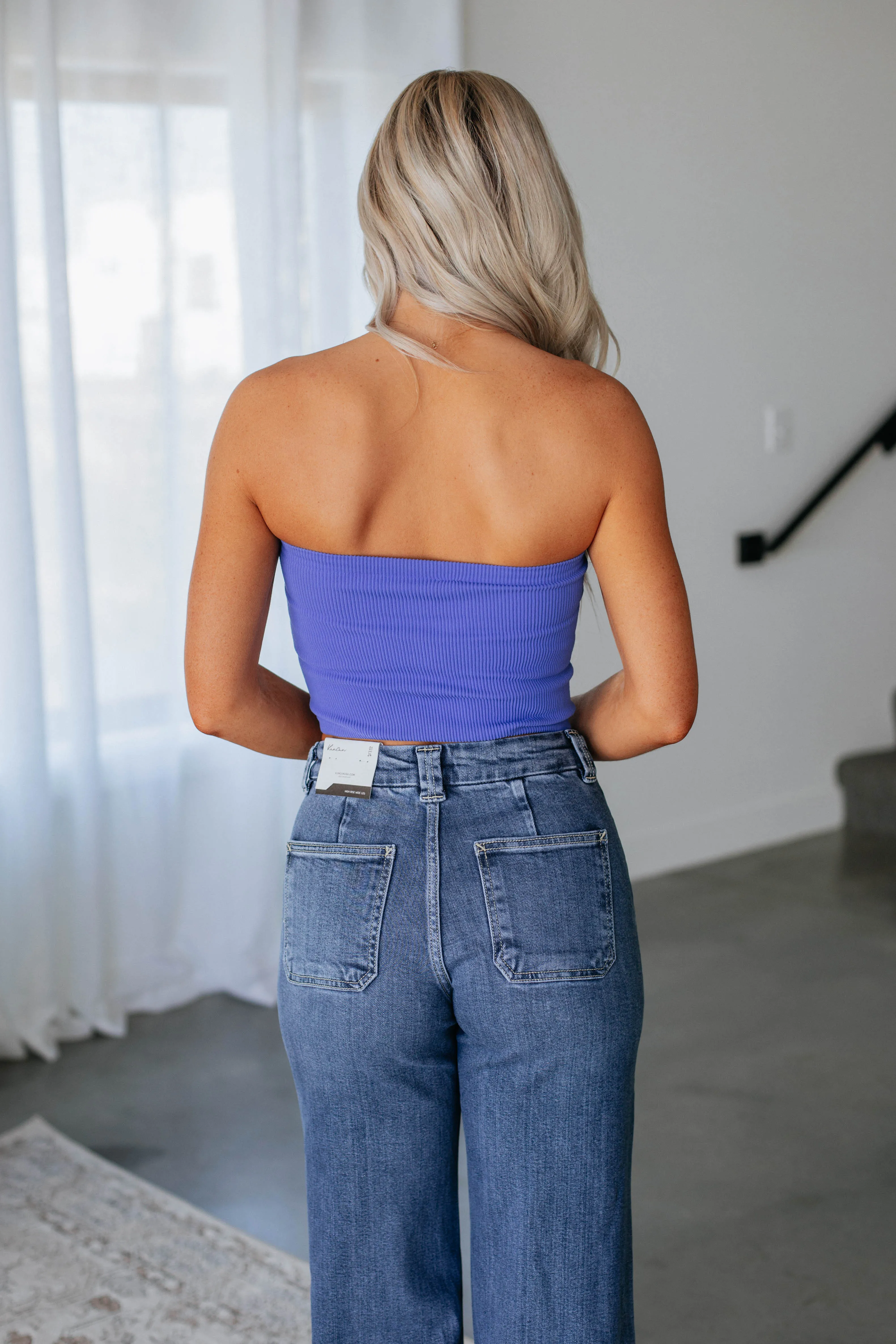 Alexa Ribbed Top - Periwinkle