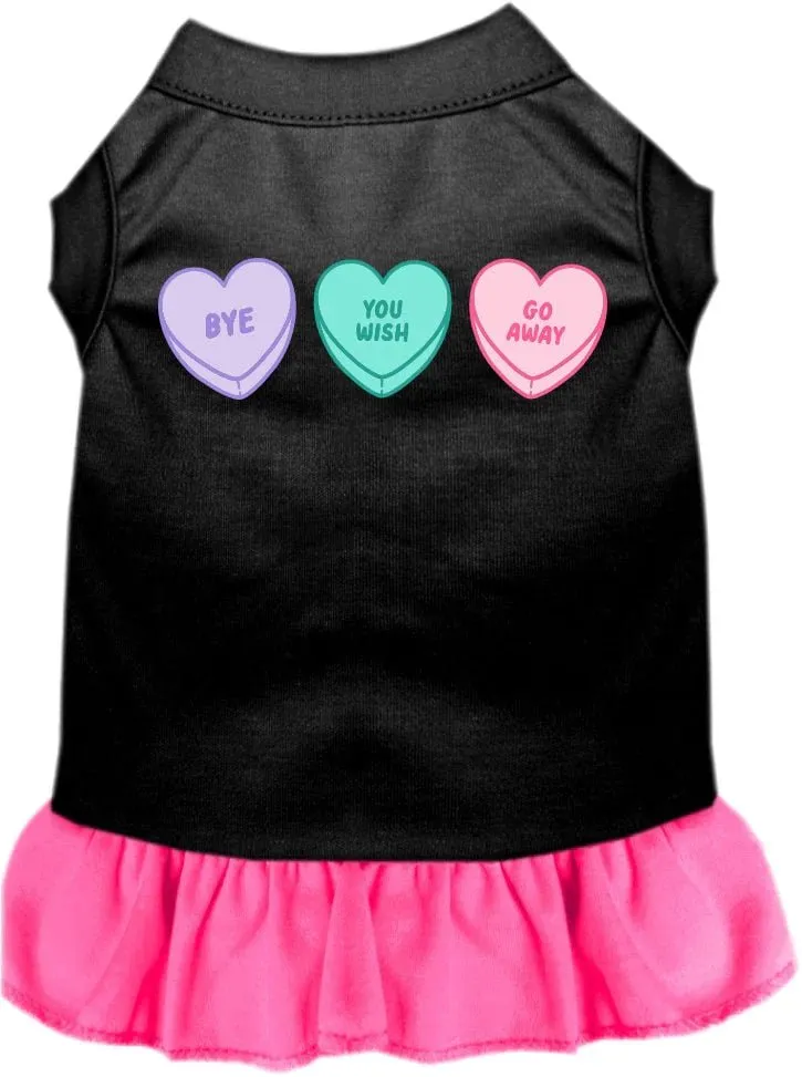 Anti Valentines Hearts Screen Print Dress in Many Colors