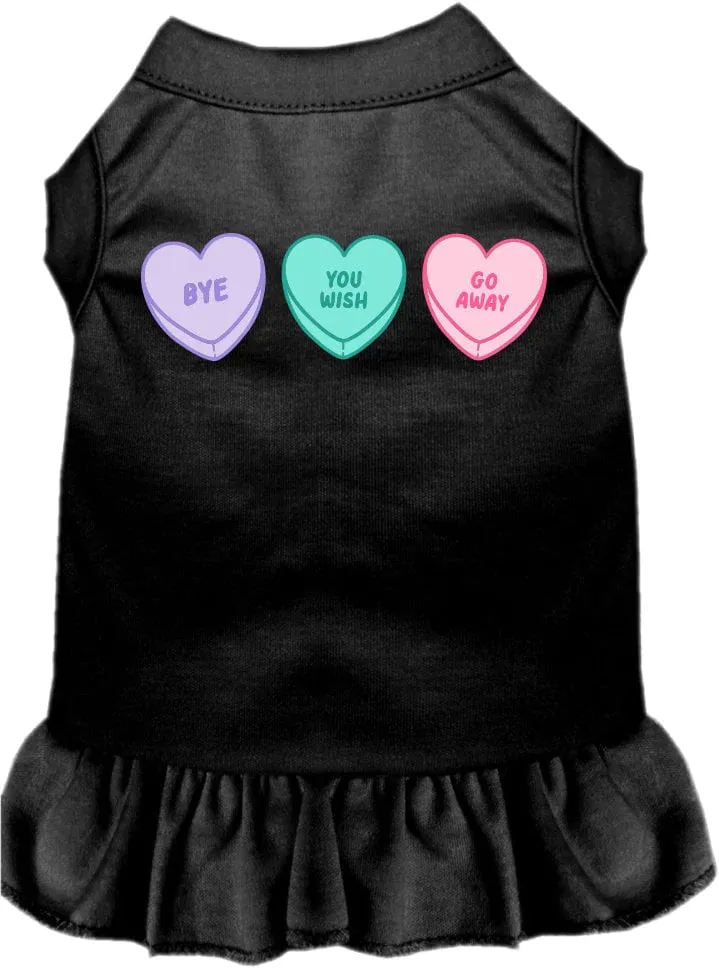 Anti Valentines Hearts Screen Print Dress in Many Colors