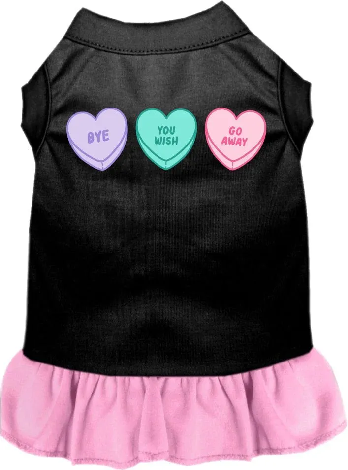 Anti Valentines Hearts Screen Print Dress in Many Colors