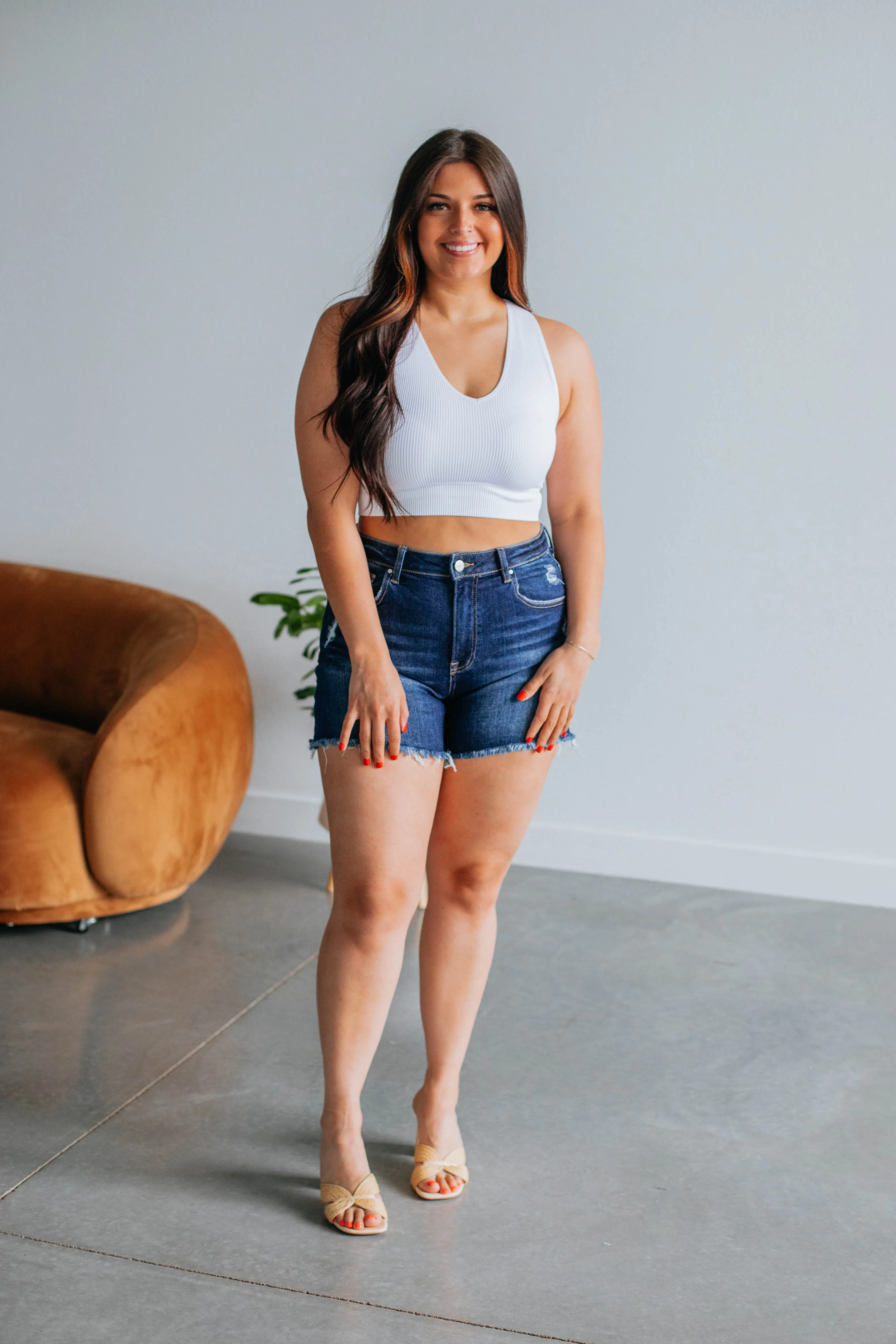 Ashton Ribbed Tank - Ivory