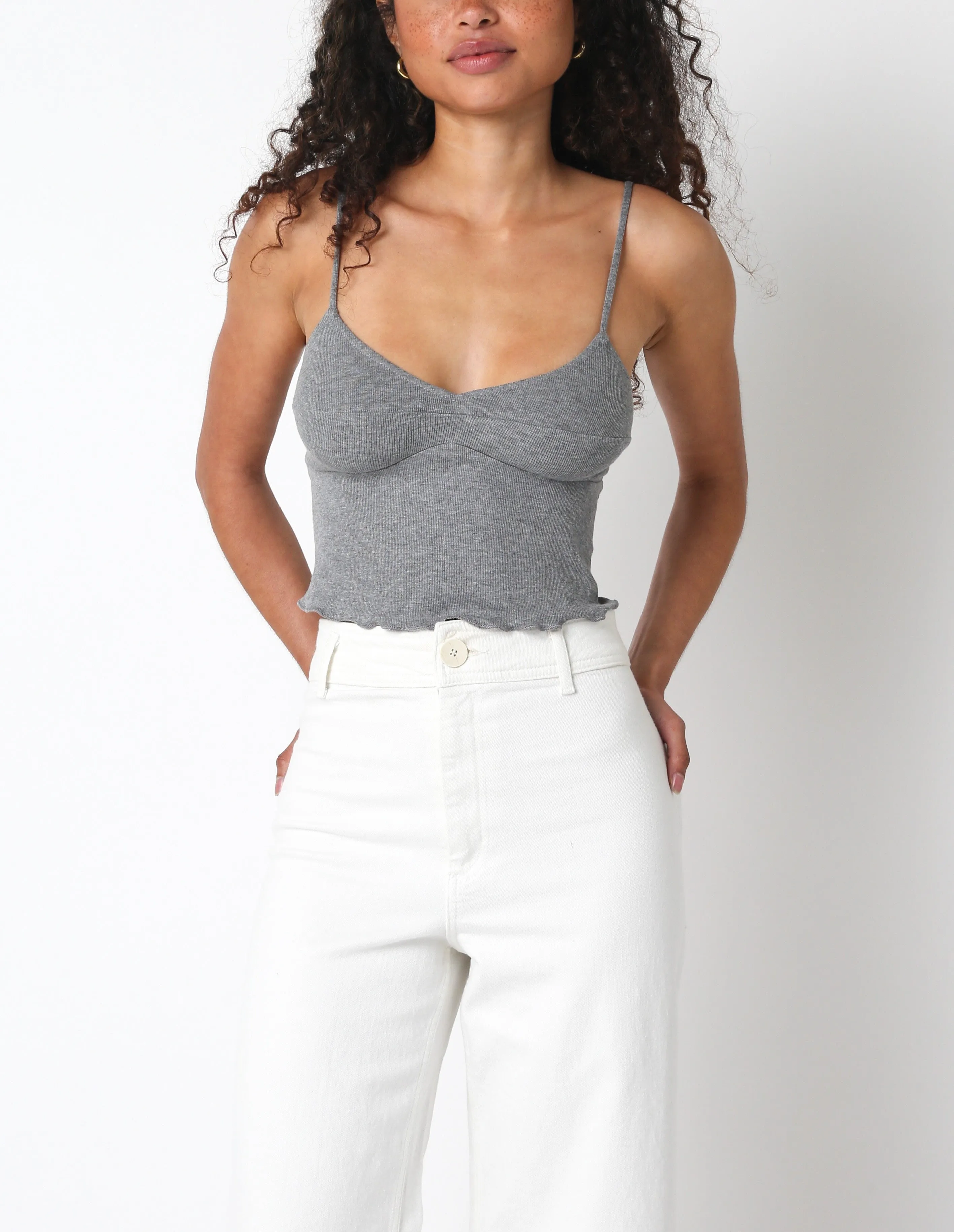 Azura Lettuce Hem Crop Top