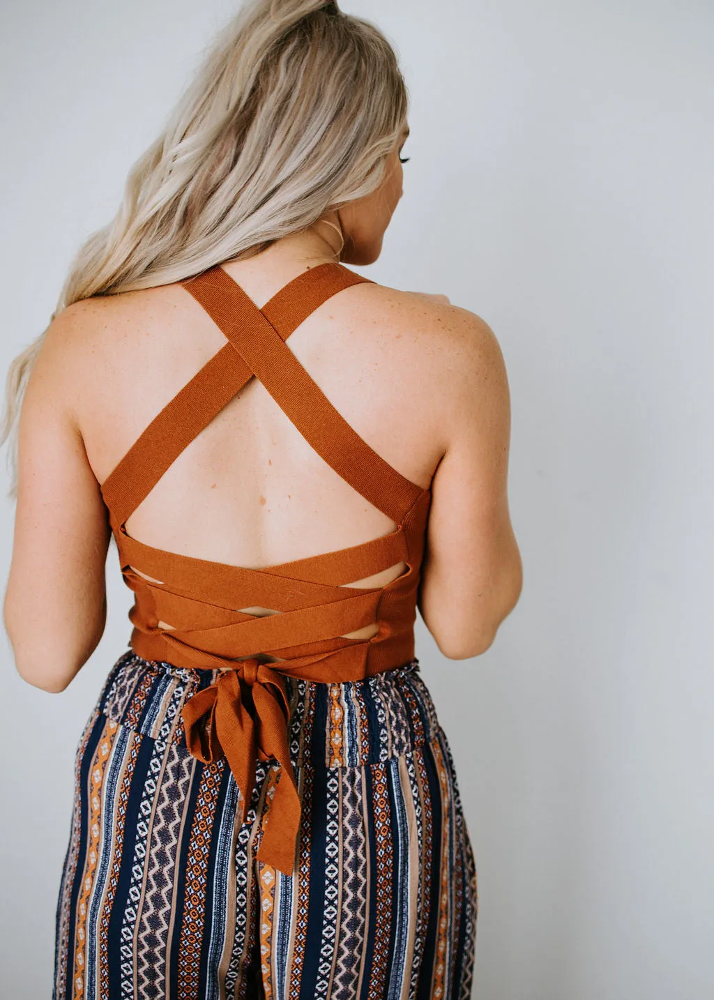 Back Story Cropped Knit Tank