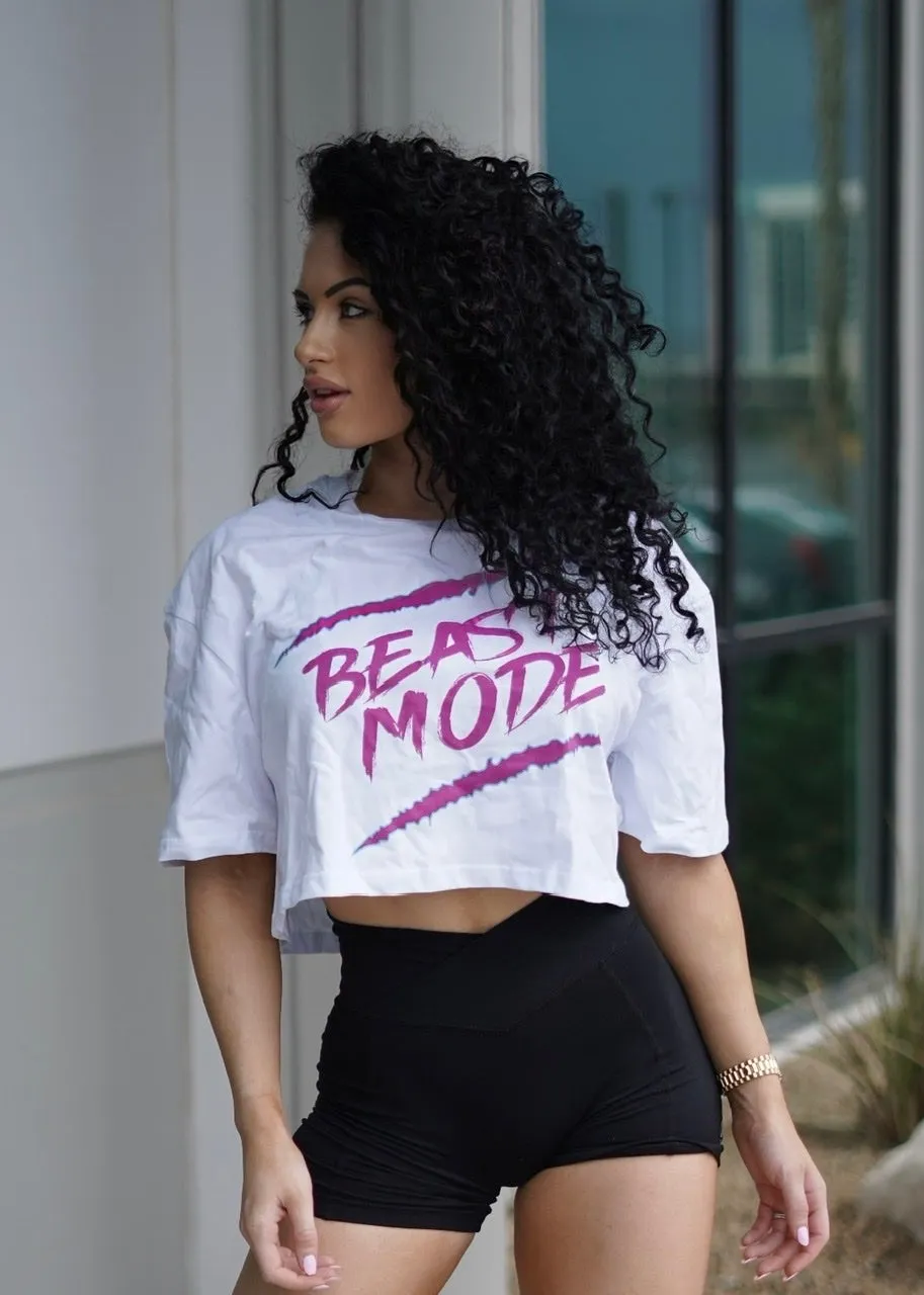 Beastmode Pink Cropped Tee