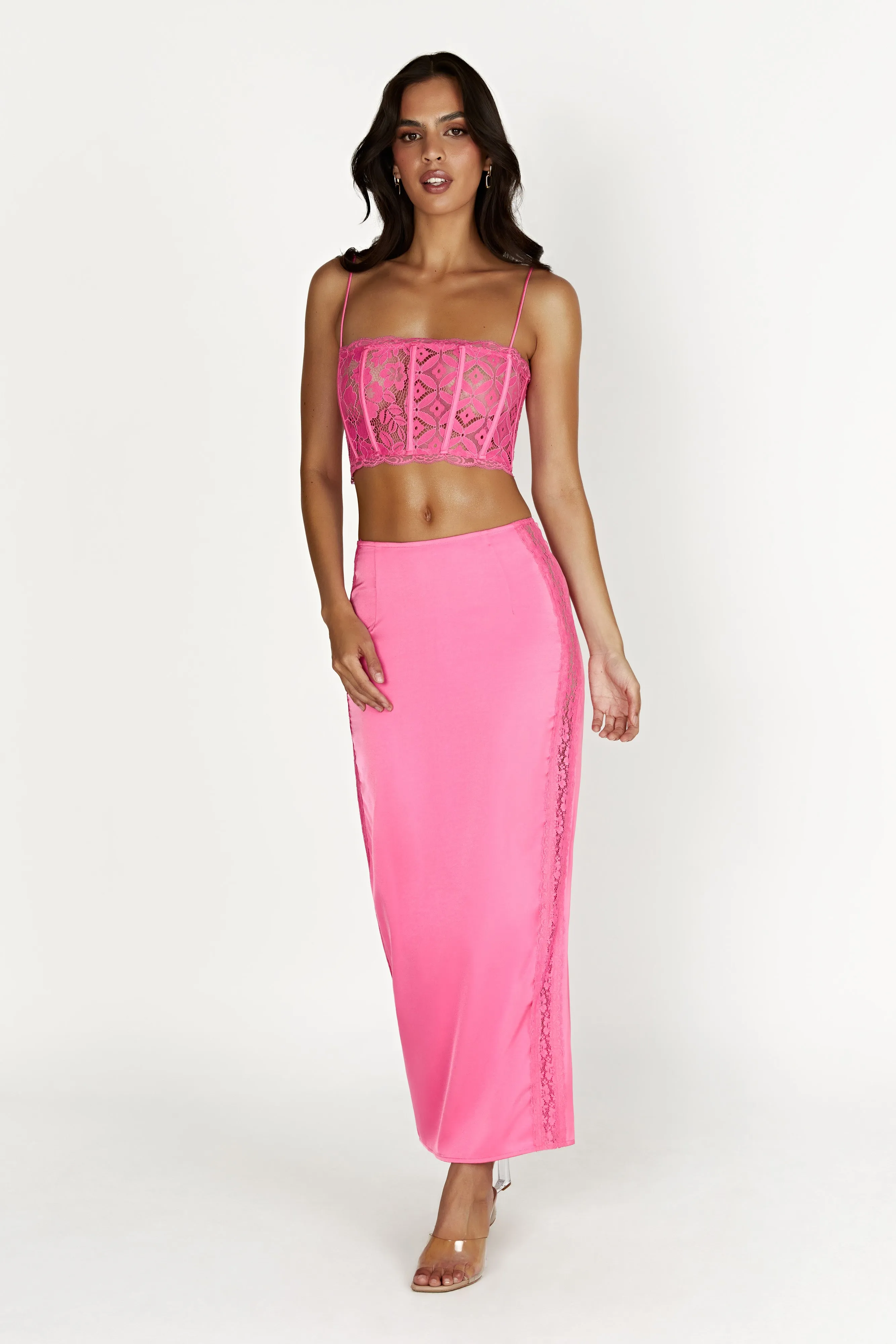 Bellamy Scallop Lace Bodice - Bubblegum Pink