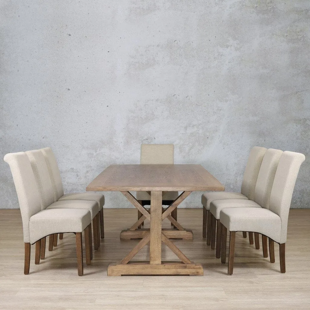 Berkeley Wood Top & Windsor 8 Seater Dining Set