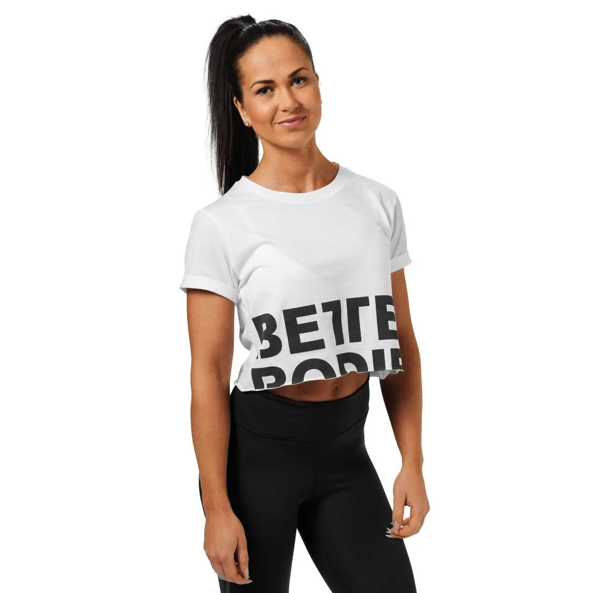 Better Bodies Astoria Cropped Tee - White