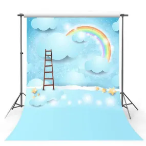 Blue Sky & Rainbow Photo Background By Polyester (Design 8) - CLEARANCE