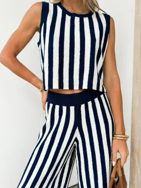 Blueberry Stripe Knit Top