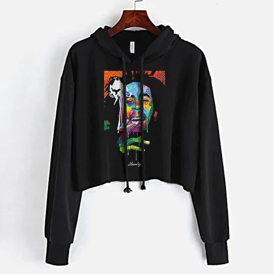 Bob Pop Art Crop Top Hoodie