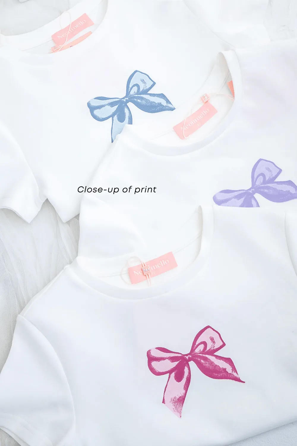 BON BON RIBBON TEE IN LILAC