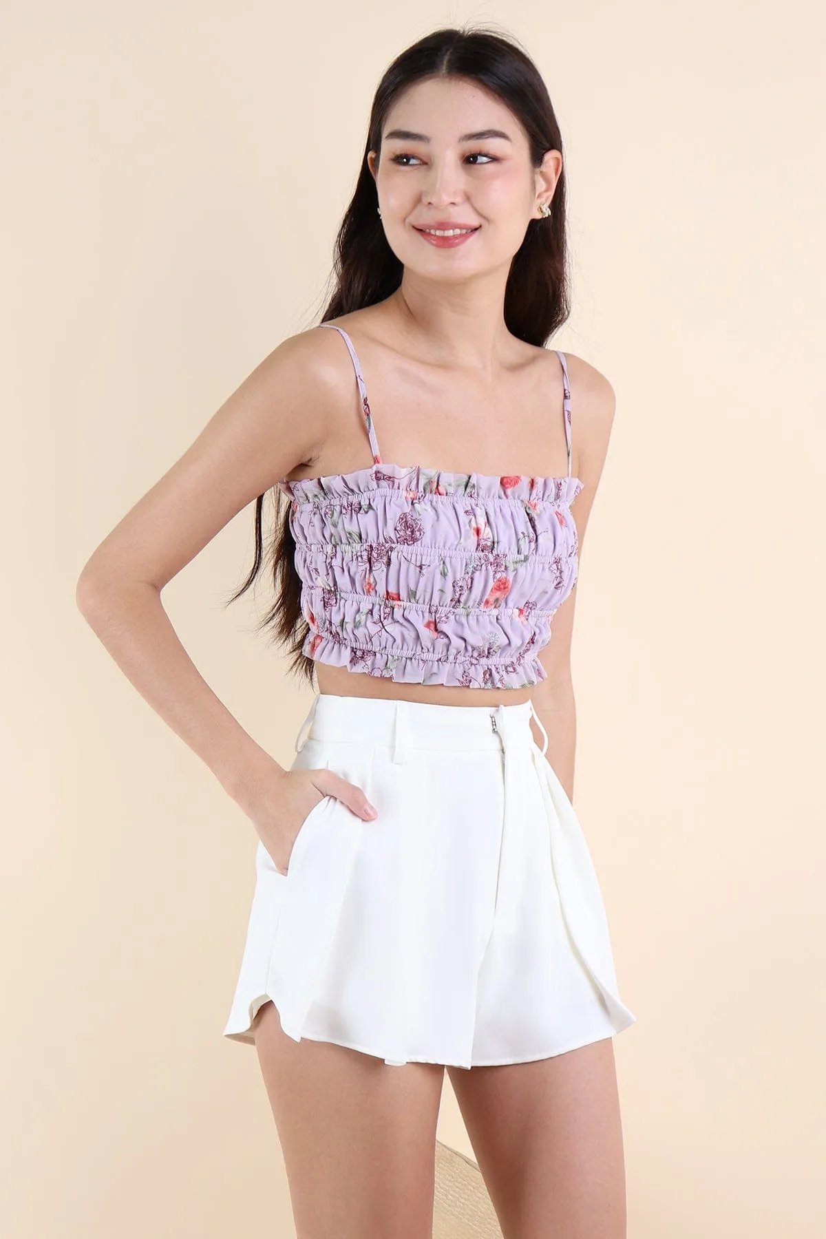 BOTANNIA FLORAL TOP IN LILAC