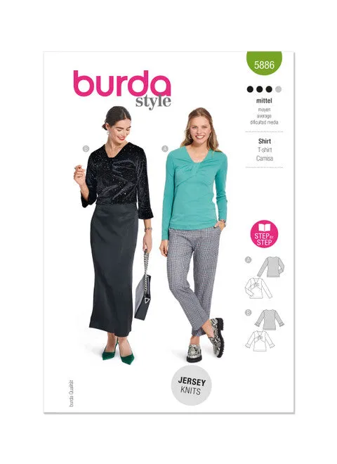 Burda Knit Tops 5886