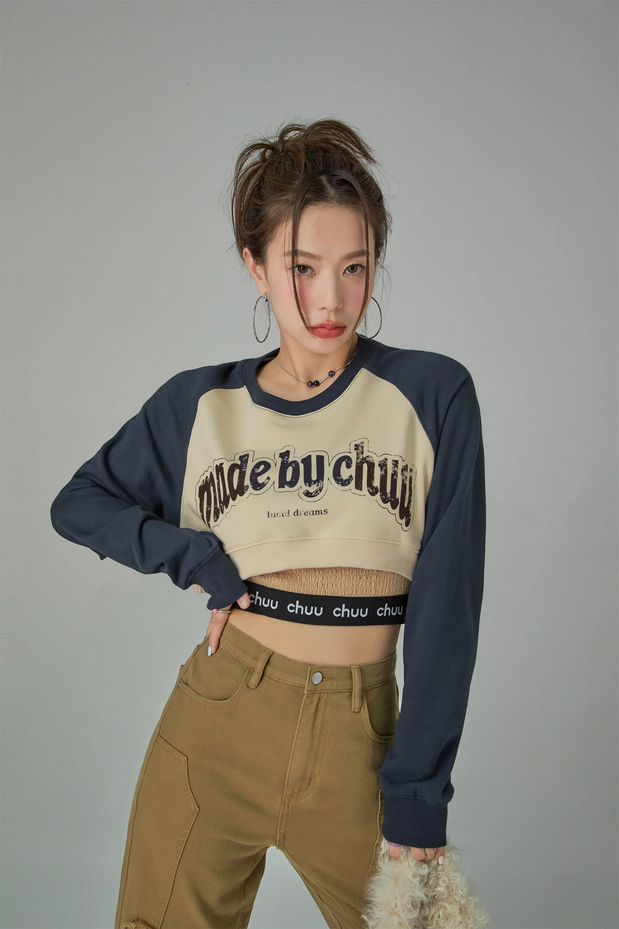 Casually Living Long Sleeve Cropped Sweatshirt