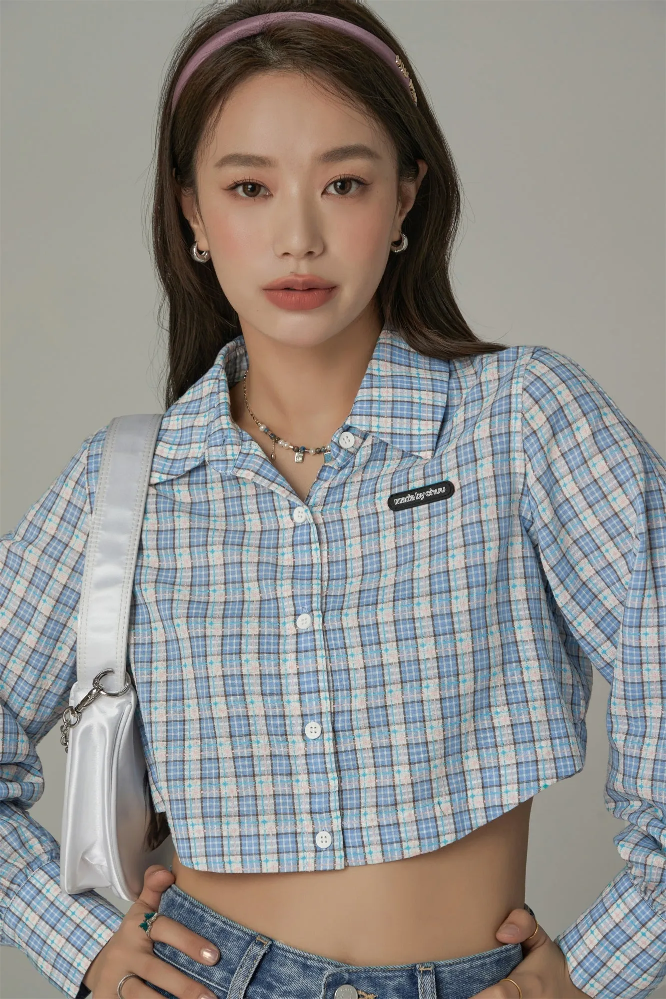 Check Cropped Shirt