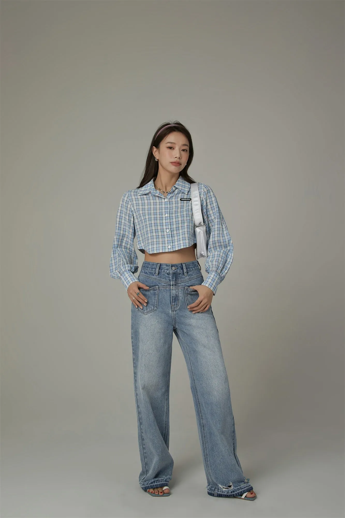 Check Cropped Shirt