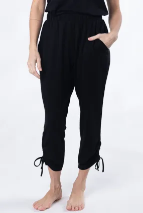 Colette Cropped Bamboo Pant - Black