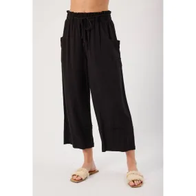 Cora Black Linen Pant