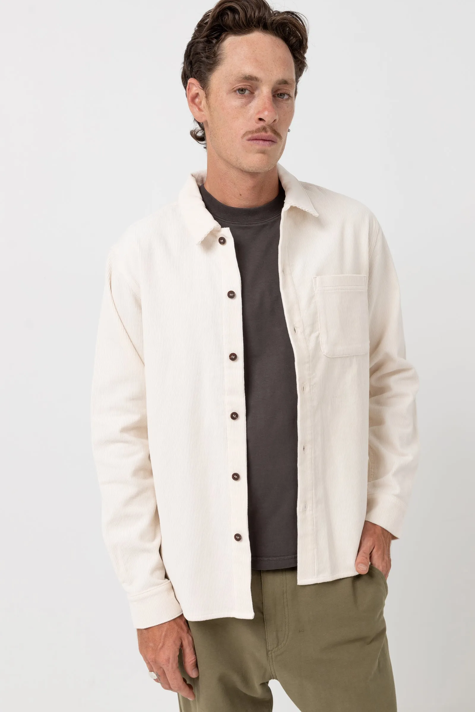 Cord Ls Shirt Natural