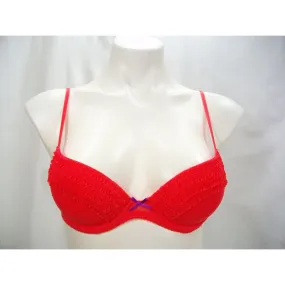 Cosabella Amore 254-6085 Ruffled Trim Push Up Underwire 32B Bright Pink Red