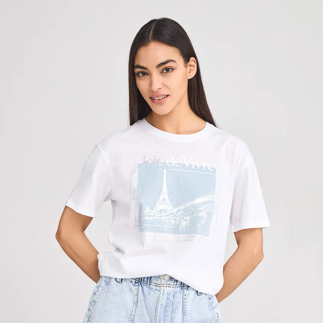 Crew Neck Short Sleeve Cropped T-Shirt