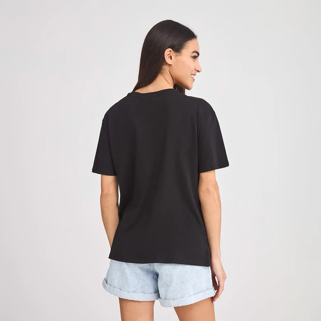 Crew Neck Short Sleeve Cropped T-Shirt