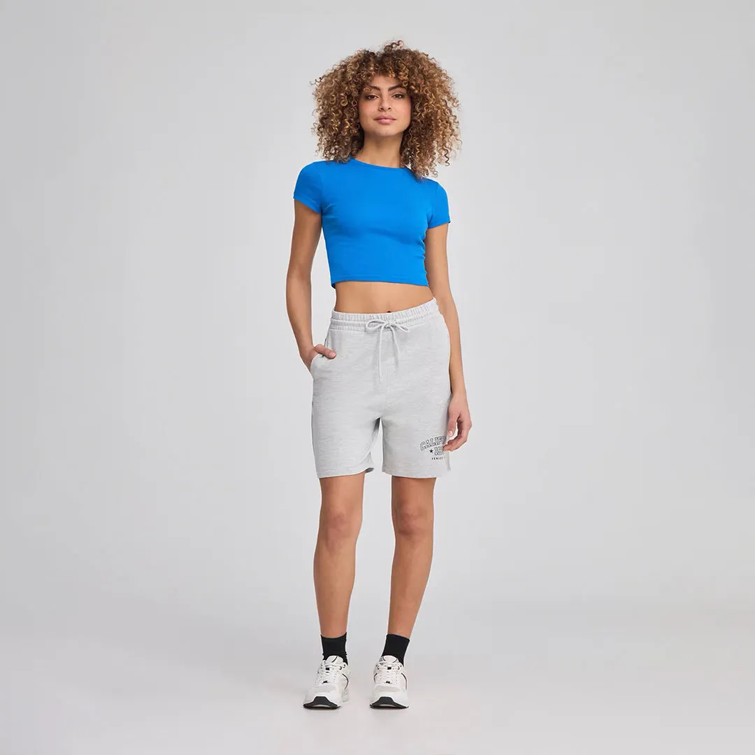 Crew Neck Short Sleeve Cropped T-Shirt