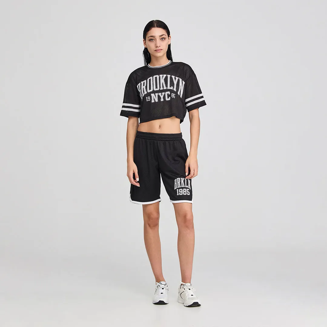 Crew Neck Short Sleeve Mesh T-Shirt