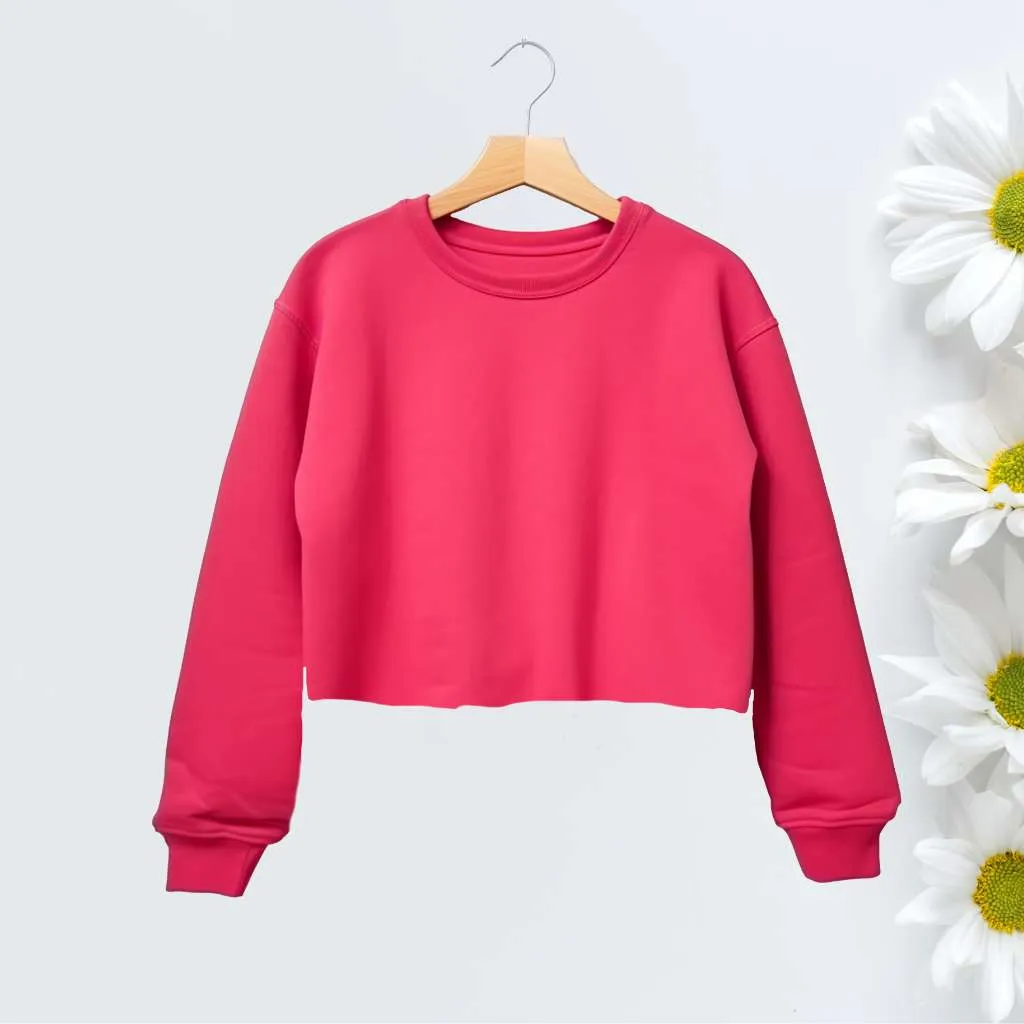 Cropped Crewneck Sweatshirt | Oversized Crop Sweatshirts