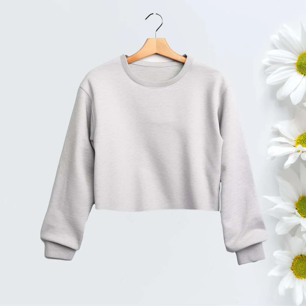 Cropped Crewneck Sweatshirt | Oversized Crop Sweatshirts