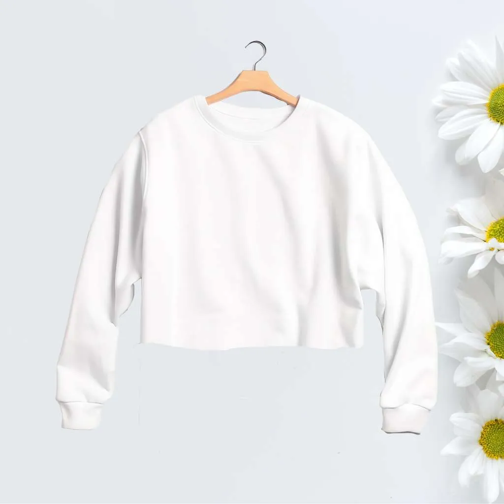 Cropped Crewneck Sweatshirt | Oversized Crop Sweatshirts