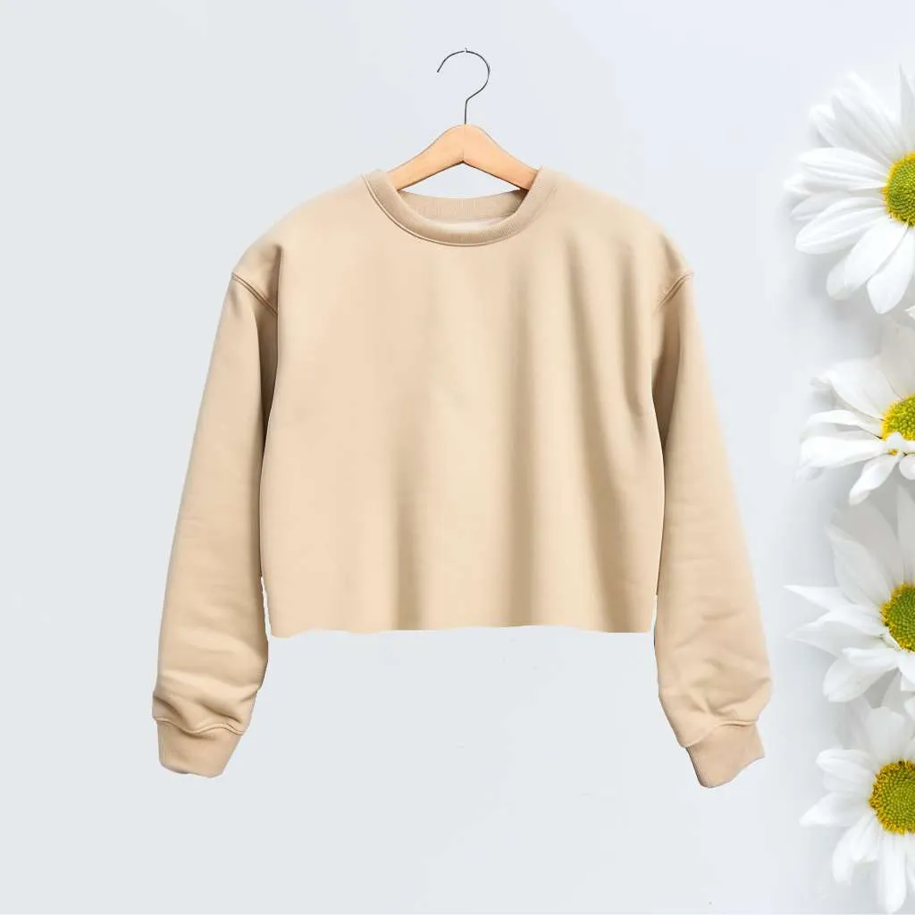 Cropped Crewneck Sweatshirt | Oversized Crop Sweatshirts