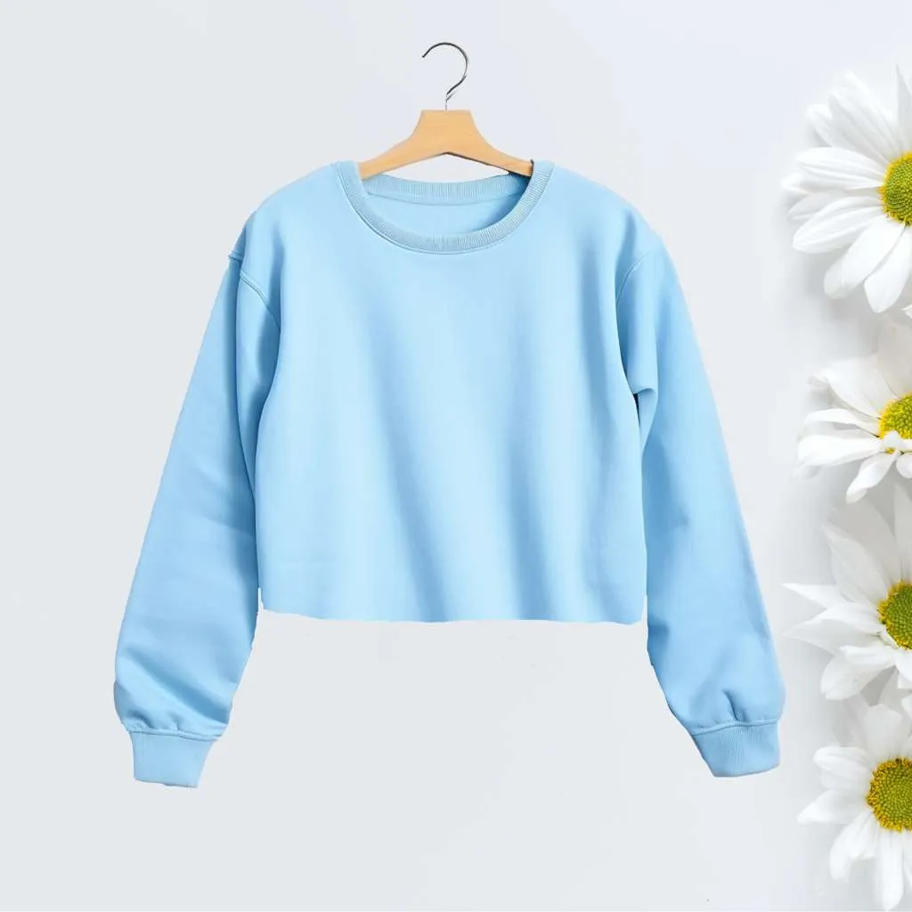 Cropped Crewneck Sweatshirt | Oversized Crop Sweatshirts