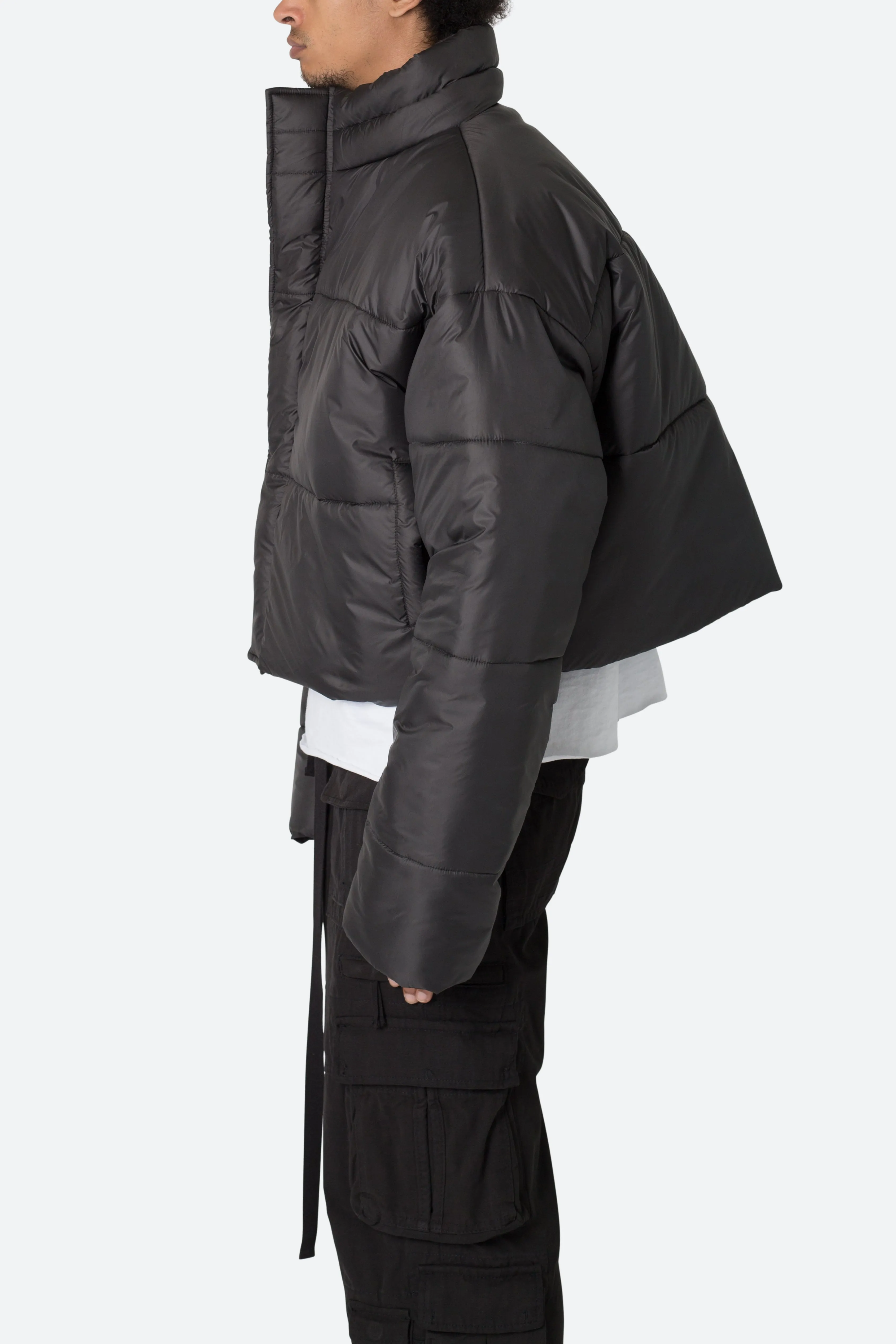 Cropped Puffer II Jacket - Black