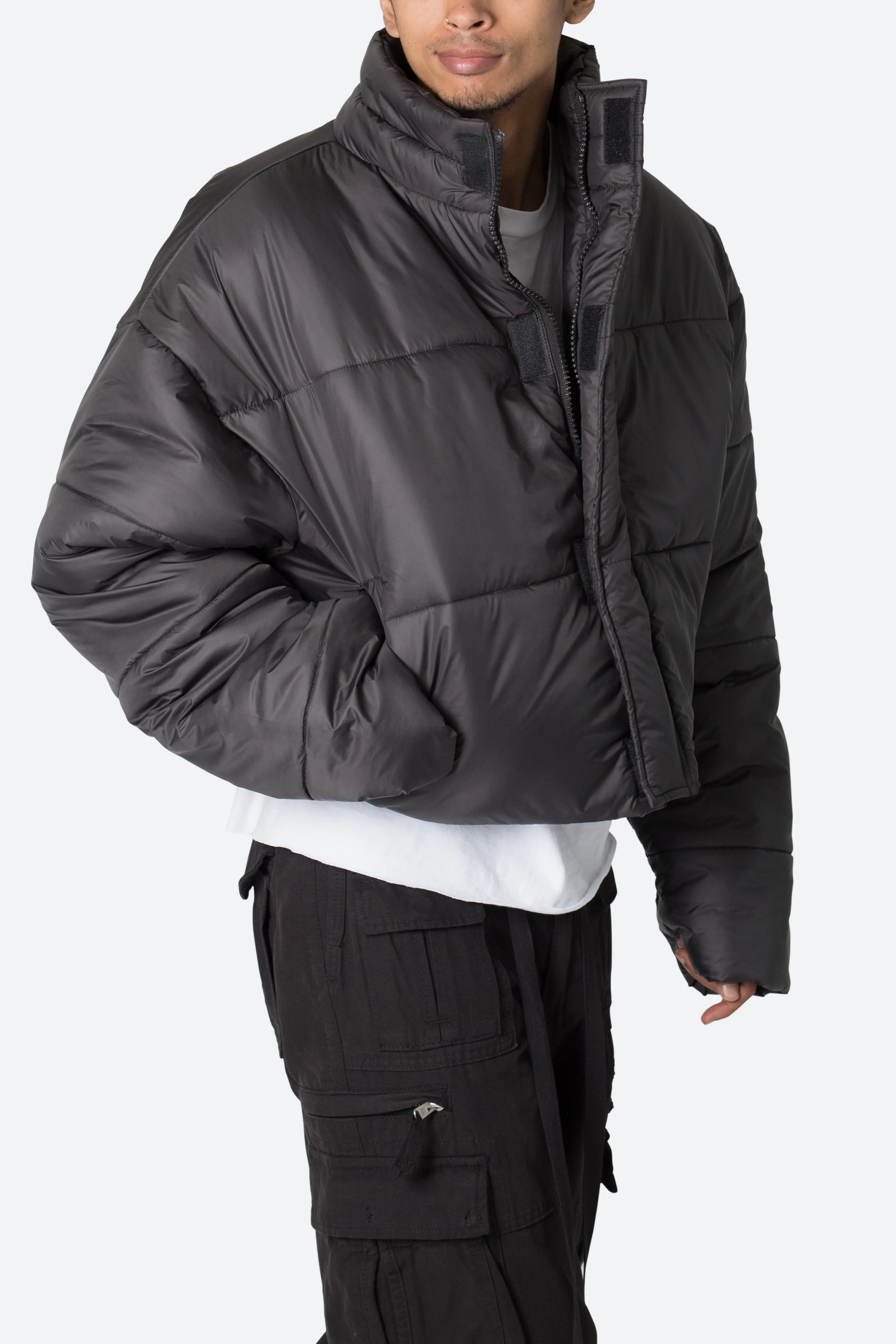 Cropped Puffer II Jacket - Black