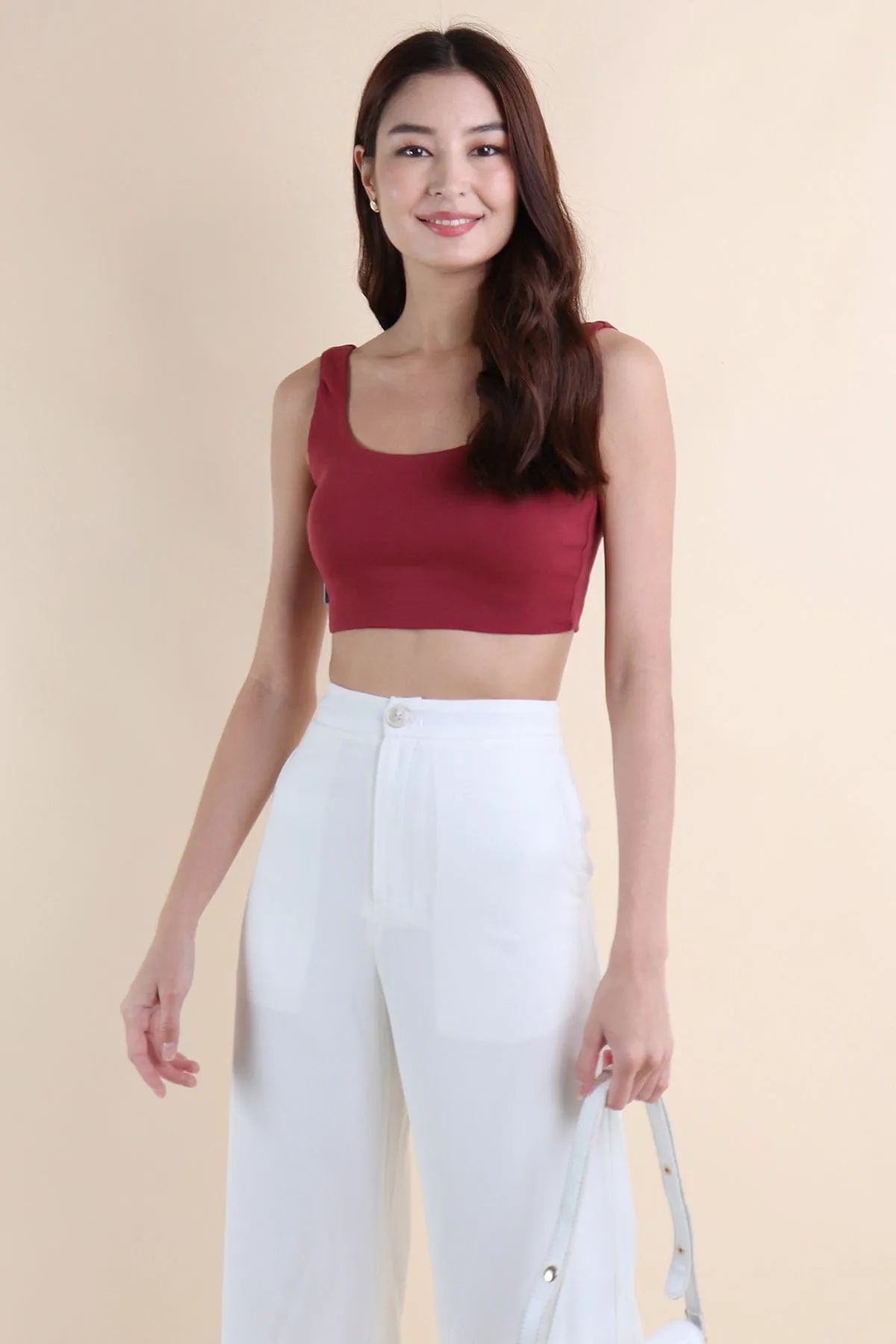 DARIS U-PADDED CROP TOP IN GRAPEVINE