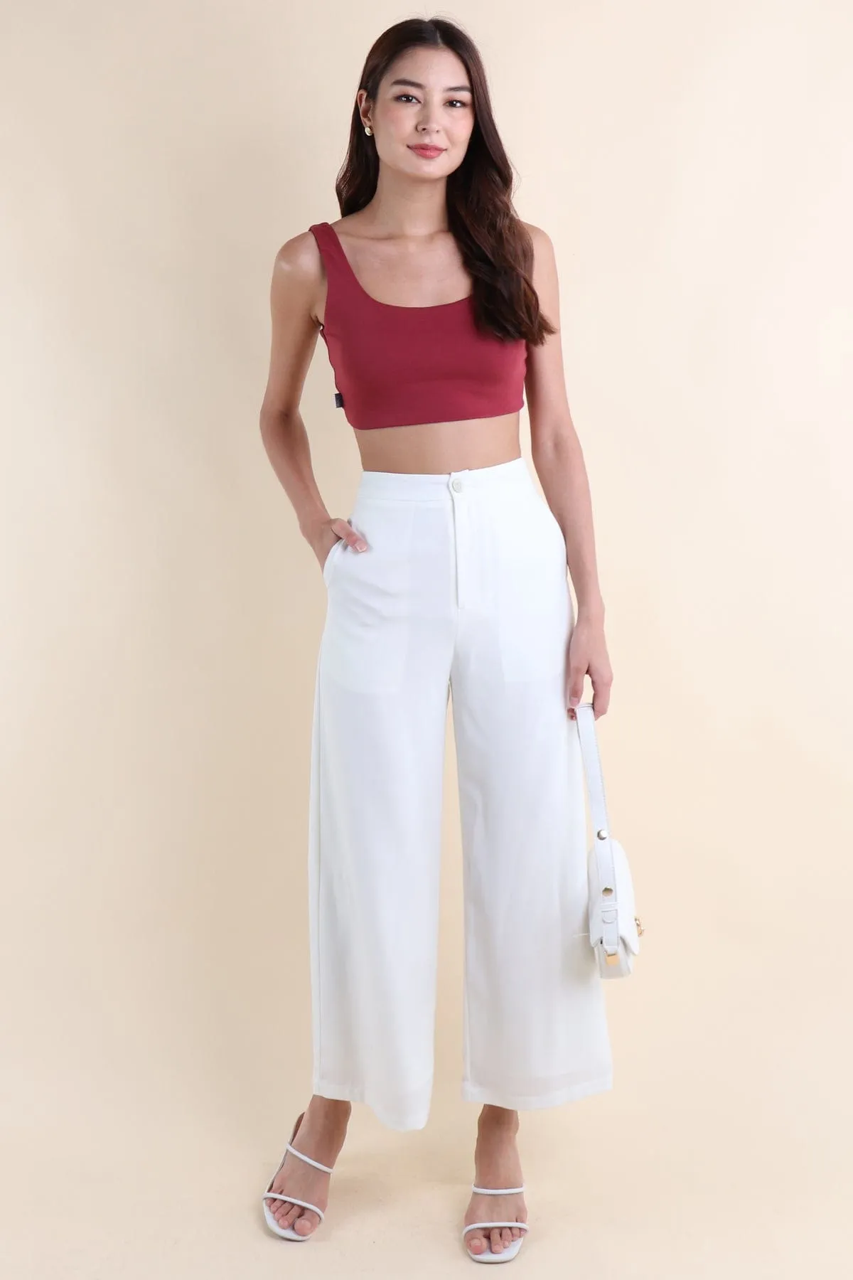 DARIS U-PADDED CROP TOP IN GRAPEVINE