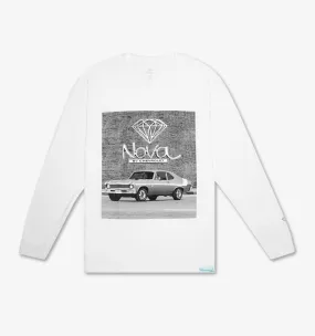 Diamond Supply Co x Chevrolet Nova White Long Sleeve T-Shirt