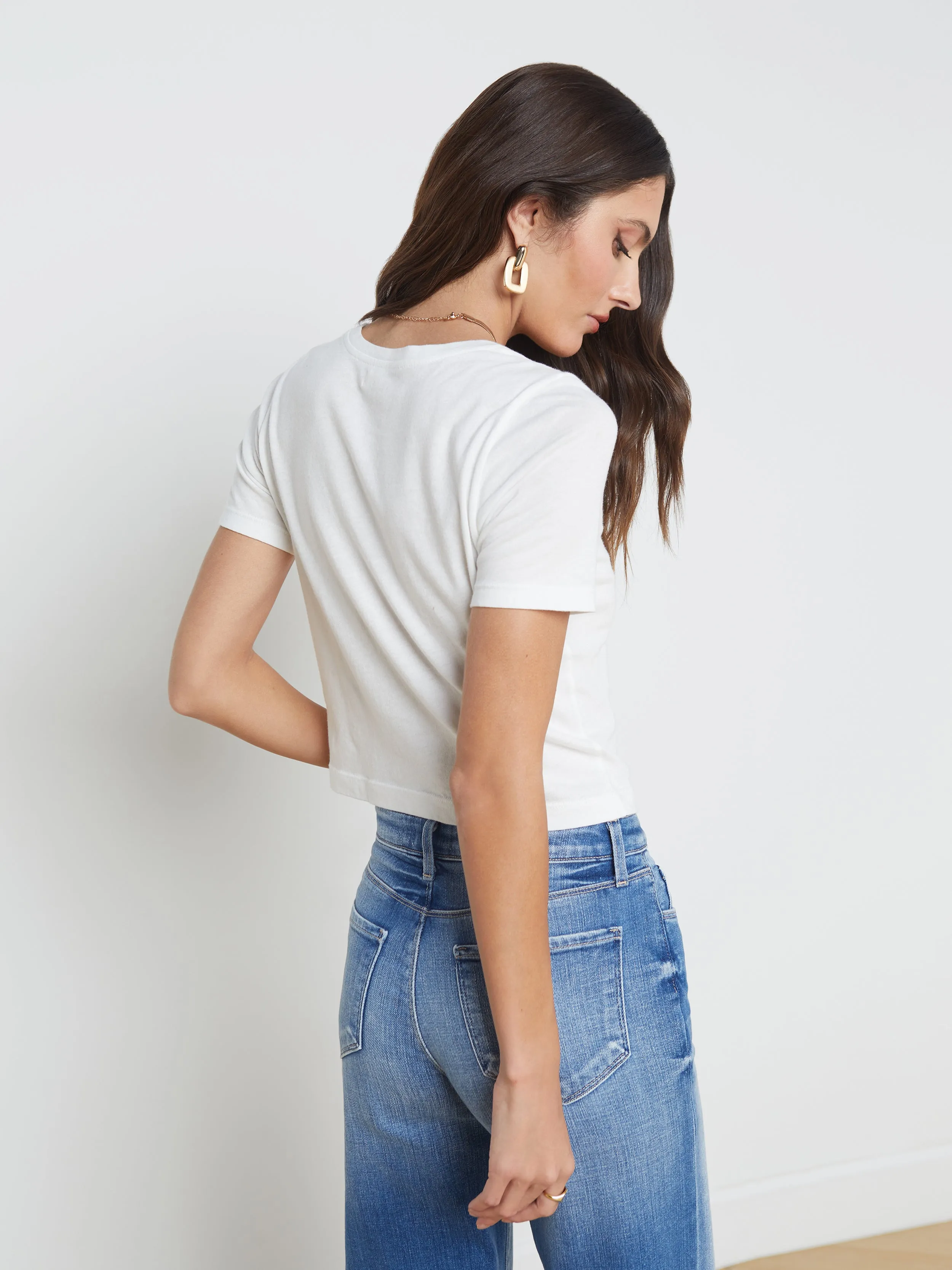 Donna Cotton Cropped Tee