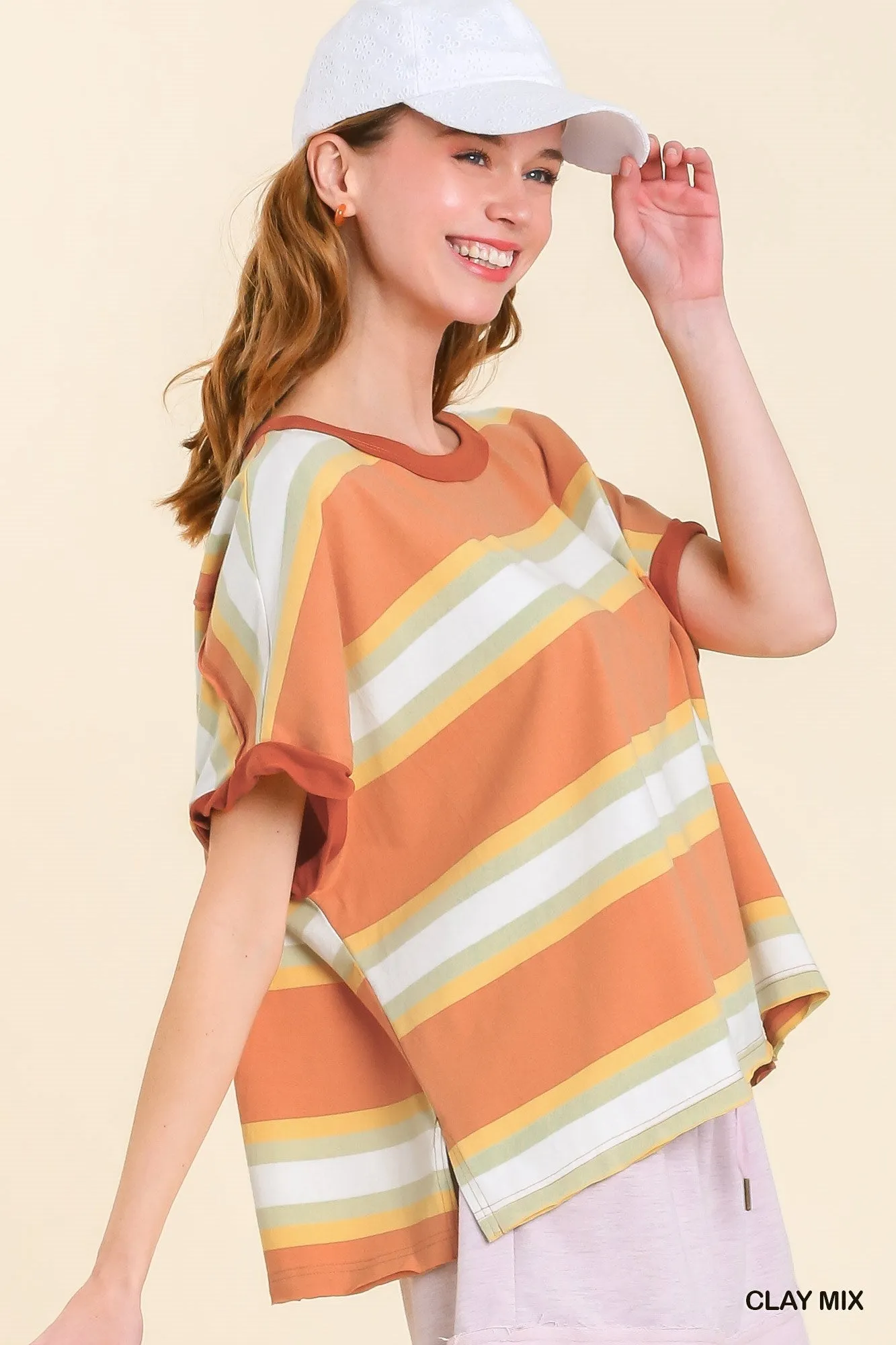 Elle Striped Boxy Top UMGEE