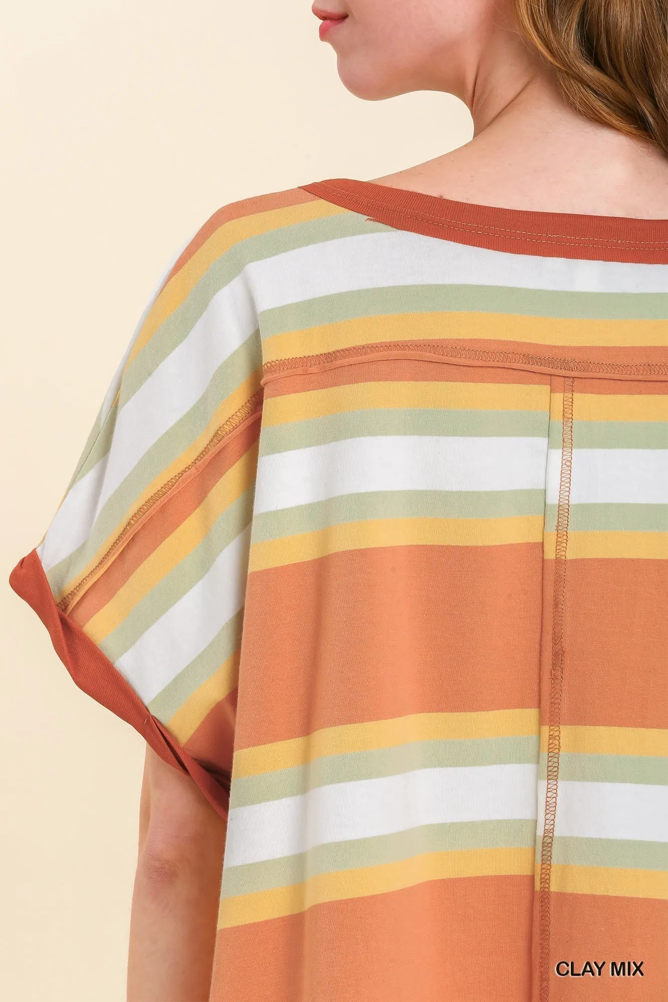 Elle Striped Boxy Top UMGEE