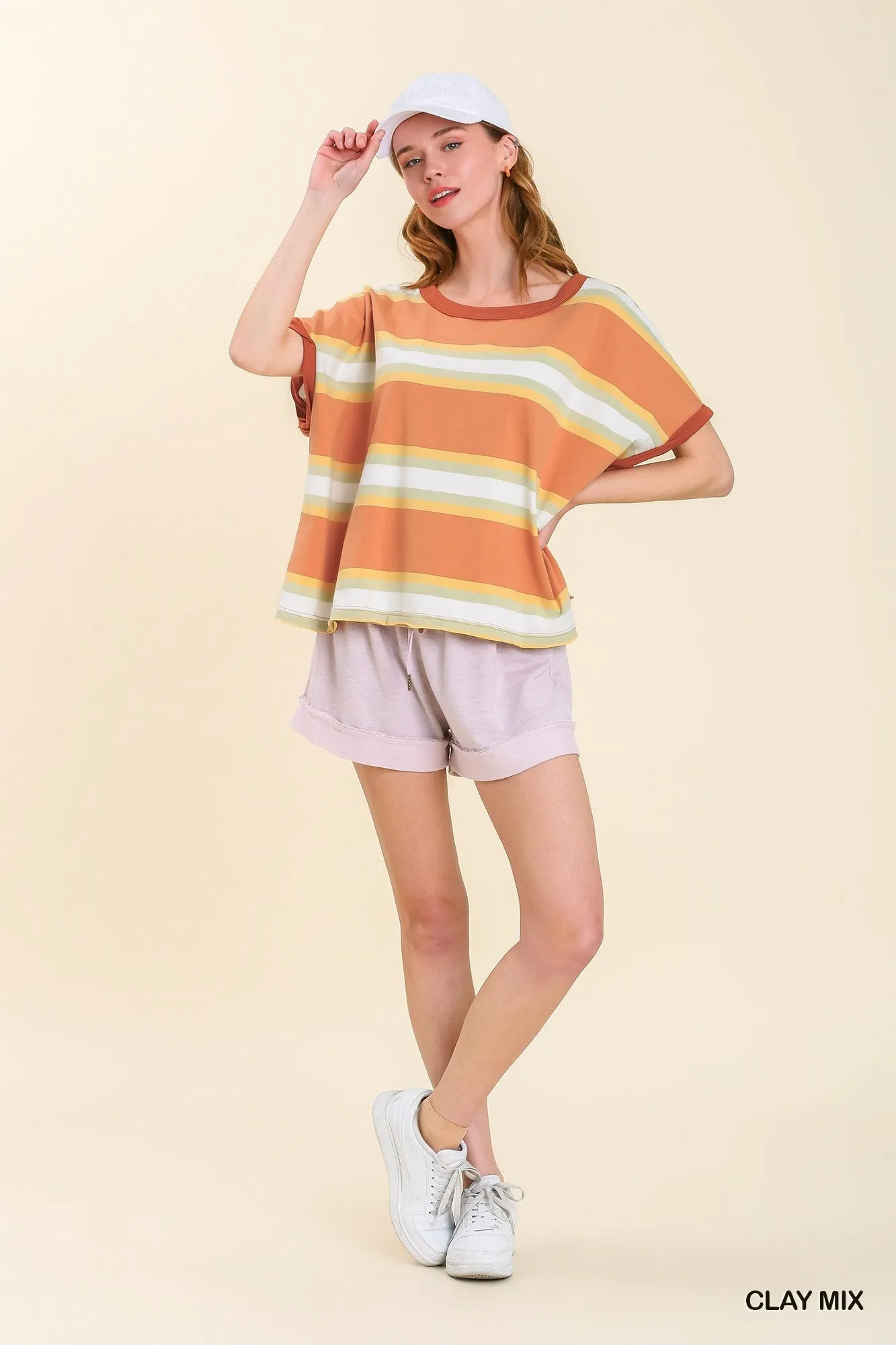 Elle Striped Boxy Top UMGEE